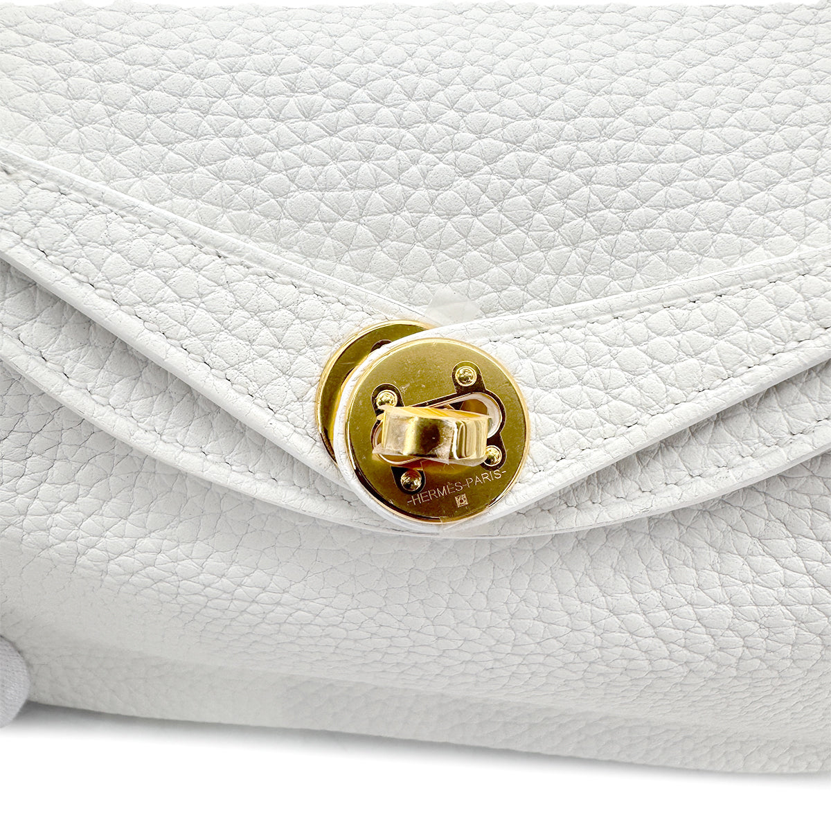 HERMES LINDY MINI 20 NEW WHITE TAURILLON CLEMENCE SHOULDER BAG Ｗ GHW 90268079