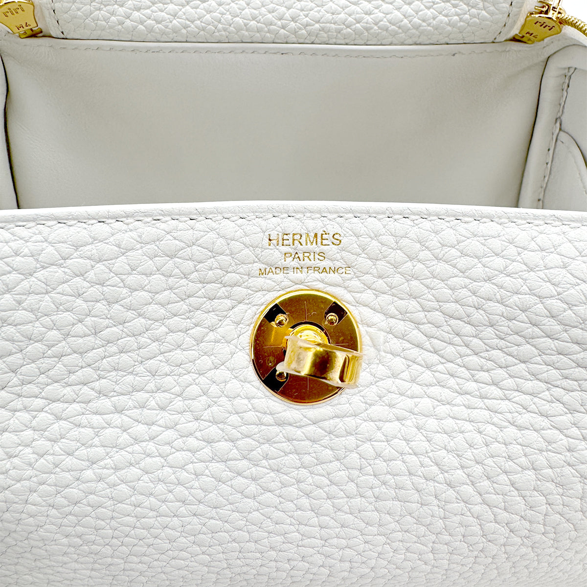 HERMES LINDY MINI 20 NEW WHITE TAURILLON CLEMENCE SHOULDER BAG Ｗ GHW 90268079