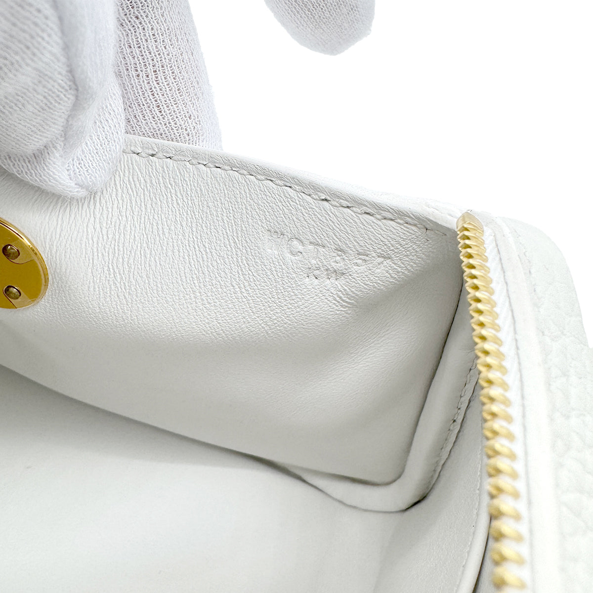 HERMES LINDY MINI 20 NEW WHITE TAURILLON CLEMENCE SHOULDER BAG Ｗ GHW 90268079