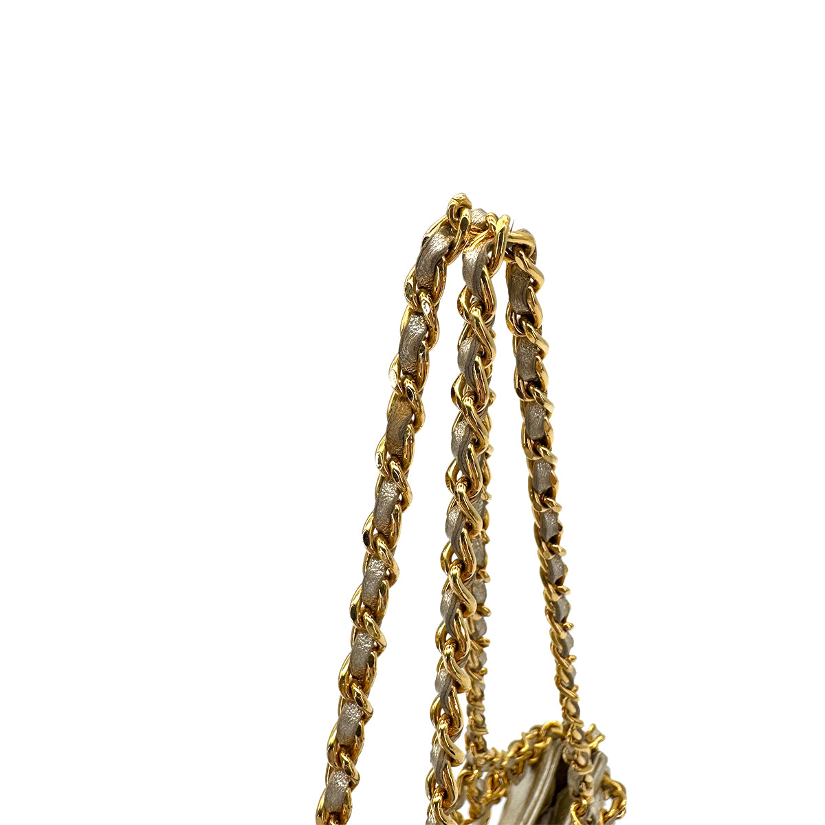 CHANEL VINTAGE CHAIN HAND BAG GOLD LAMB SKIN 90268085