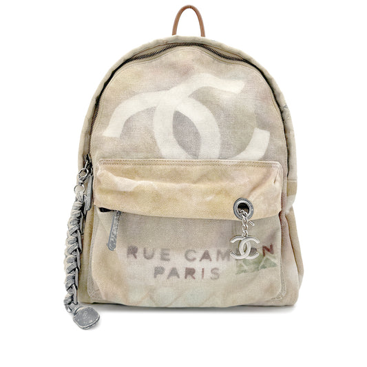 CHANEL ACT2 COLLECTION GRAFFITI PAINT CHAIN BACKPACK MULTI COLOR CANVAS 90268087
