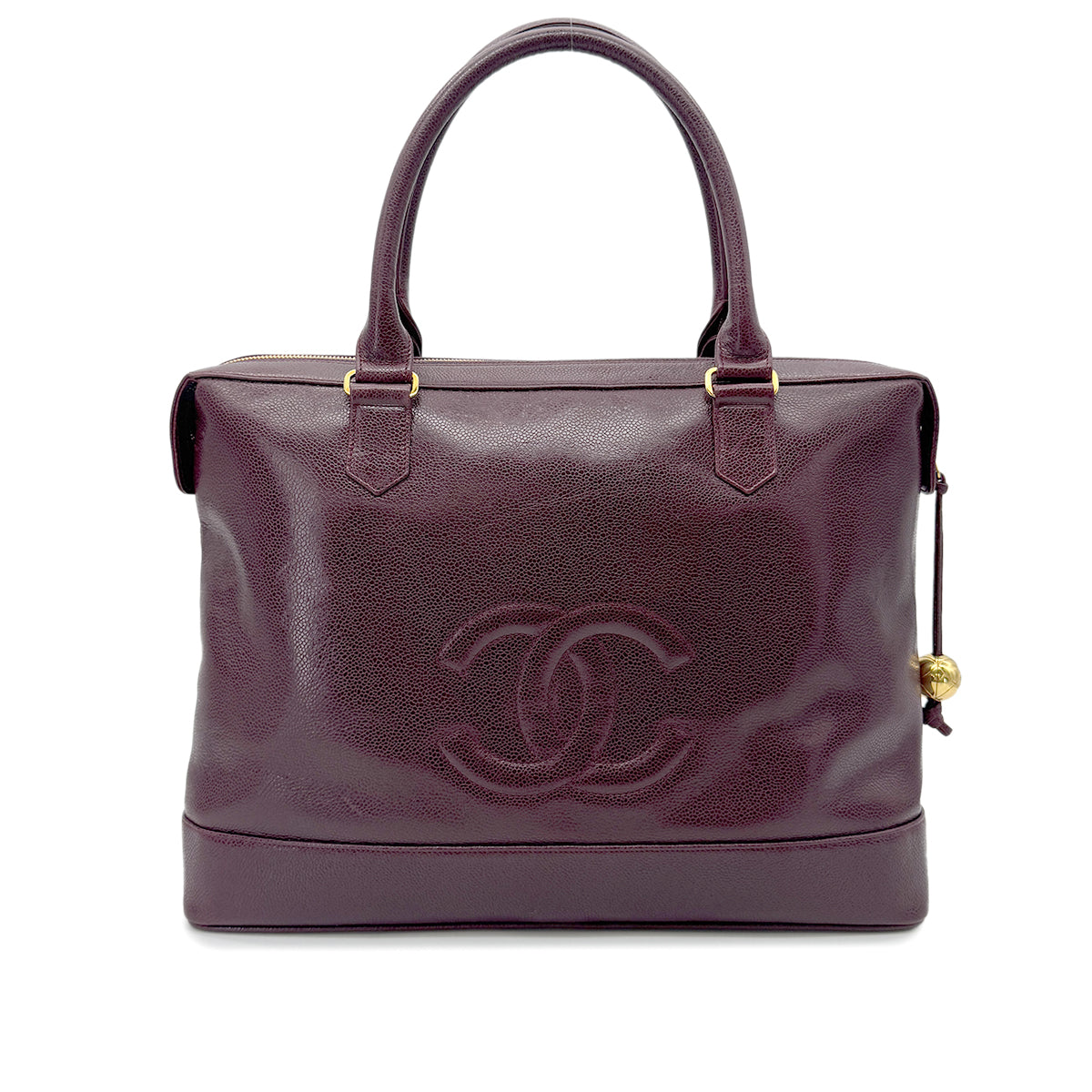 CHANEL VINTAGE TOTE BAG BORDEAUX CAVIAR SKIN 90268187
