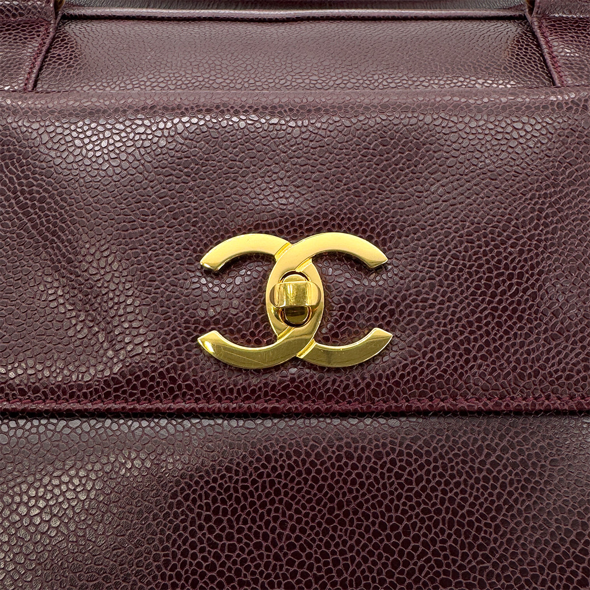 CHANEL VINTAGE TOTE BAG BORDEAUX CAVIAR SKIN 90268187