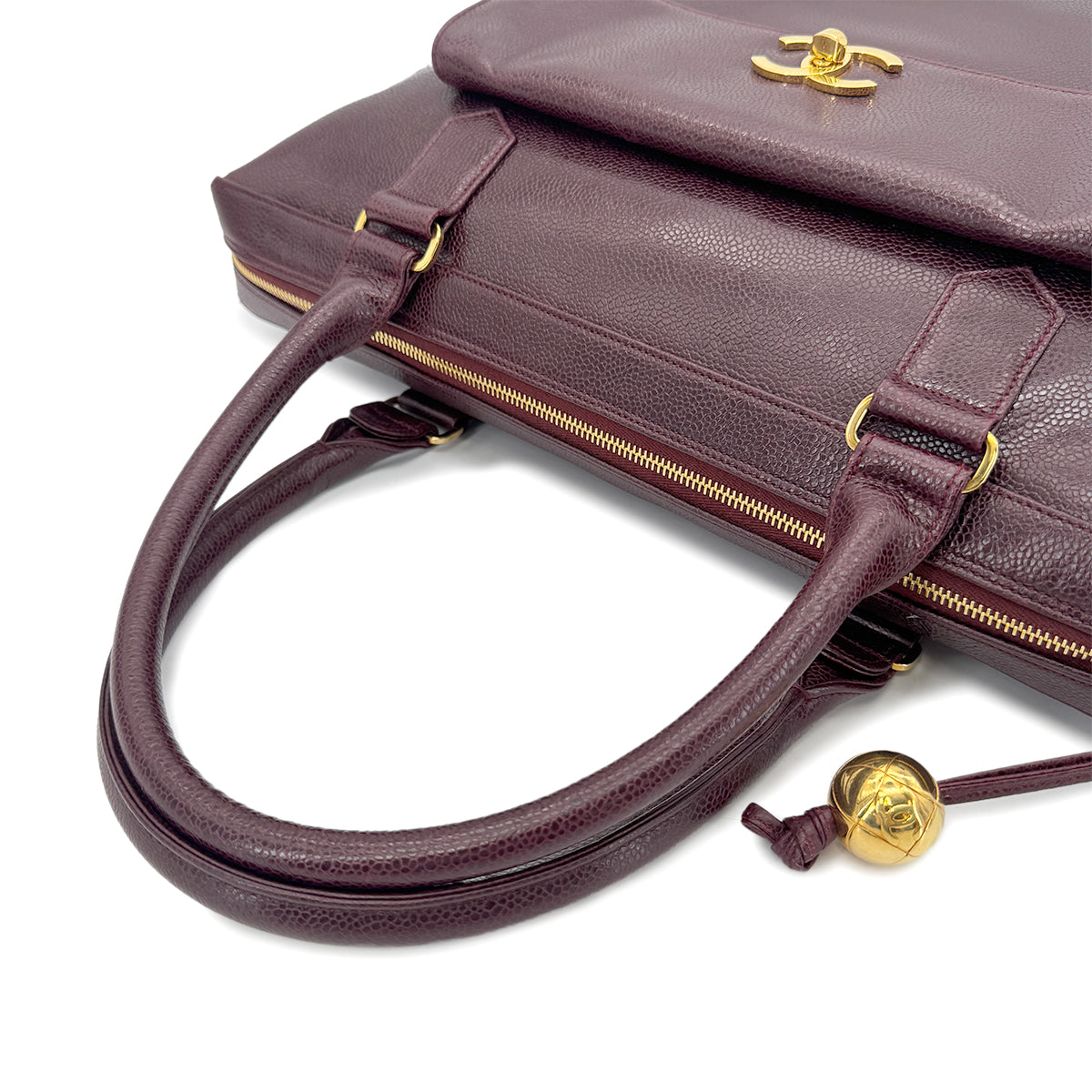 CHANEL VINTAGE TOTE BAG BORDEAUX CAVIAR SKIN 90268187