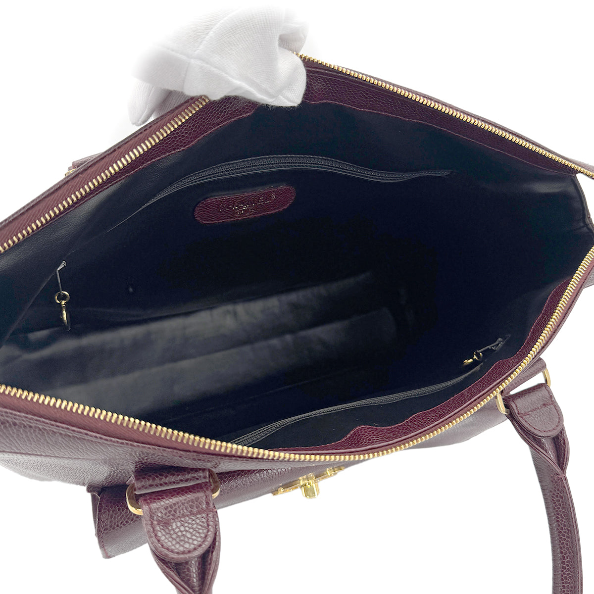 CHANEL VINTAGE TOTE BAG BORDEAUX CAVIAR SKIN 90268187