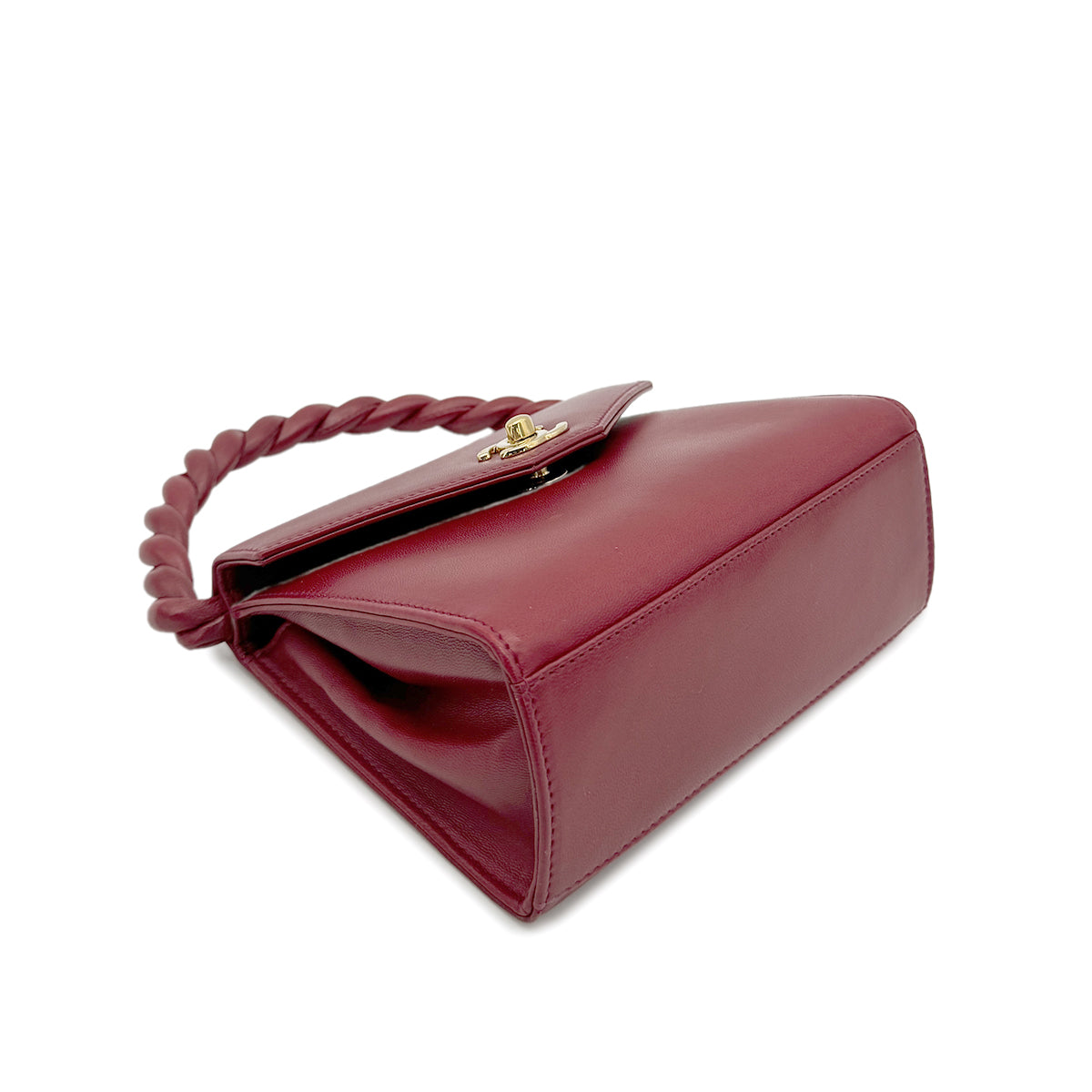 CHANEL VINTAGE HAND BAG RED LAMB SKIN 90268197
