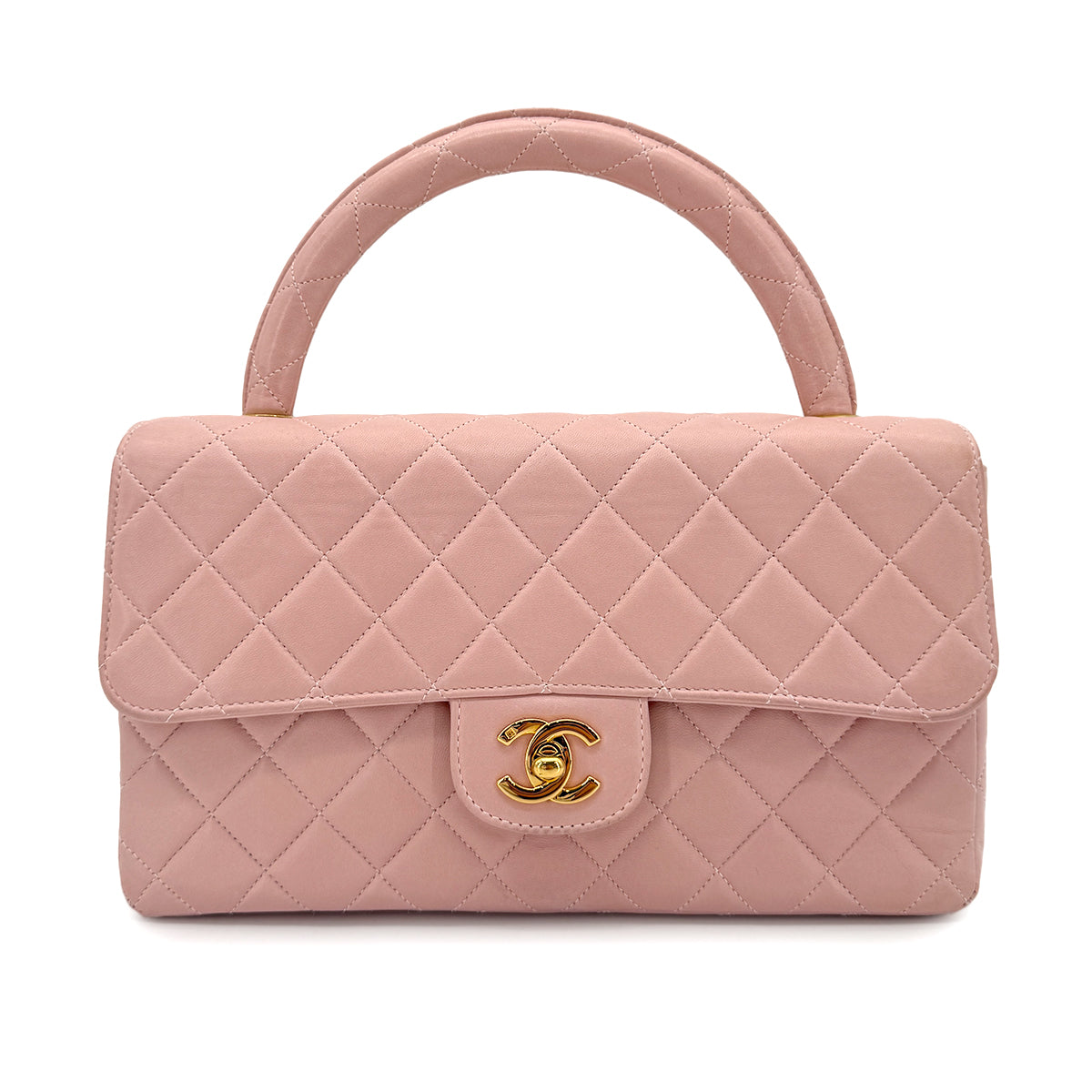 CHANEL VINTAGE PARENT-CHILD BAG PARENTS ONLY PINK LAMB SKIN 90268200