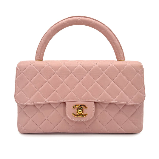 CHANEL VINTAGE PARENT-CHILD BAG PARENTS ONLY PINK LAMB SKIN 90268200