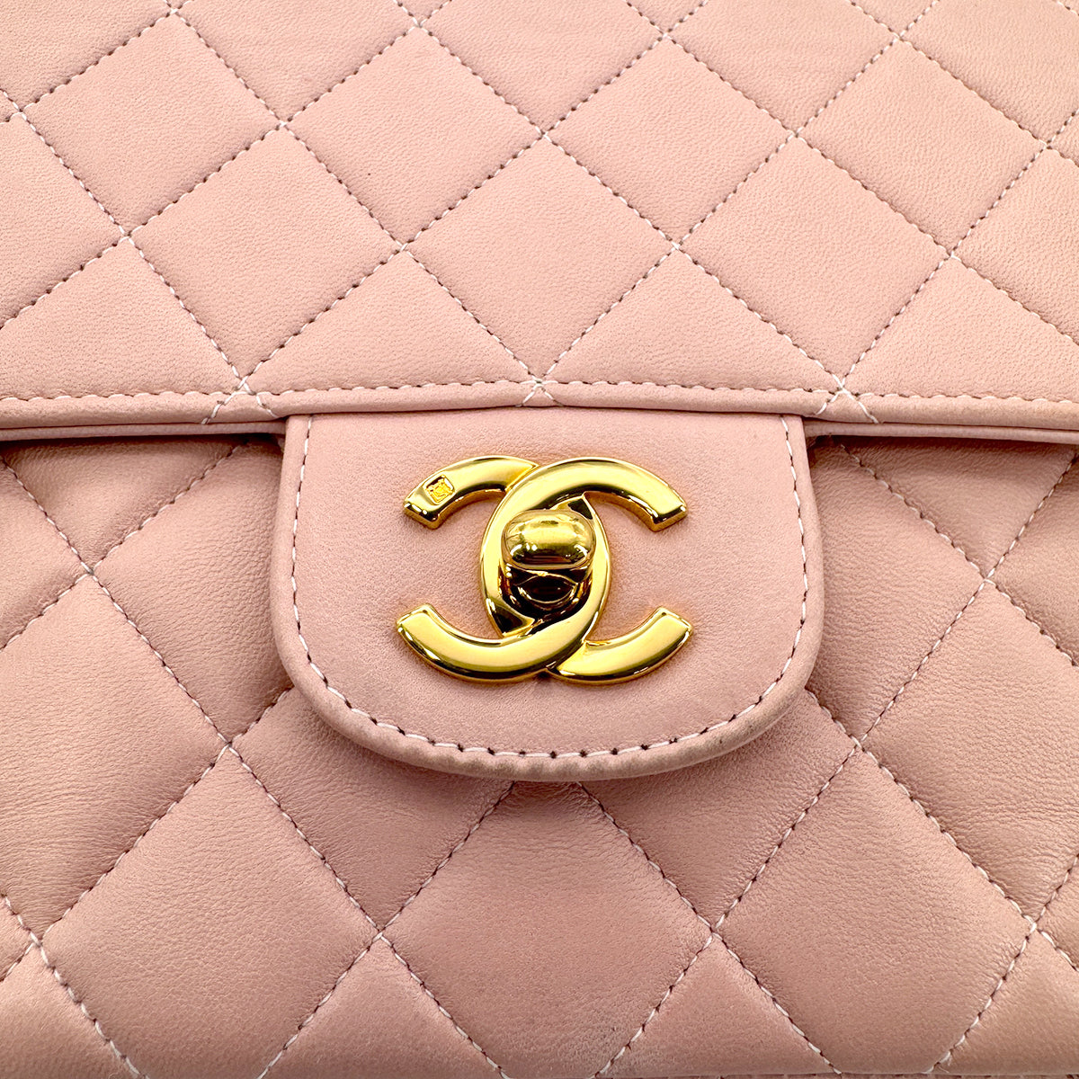CHANEL VINTAGE PARENT-CHILD BAG PARENTS ONLY PINK LAMB SKIN 90268200