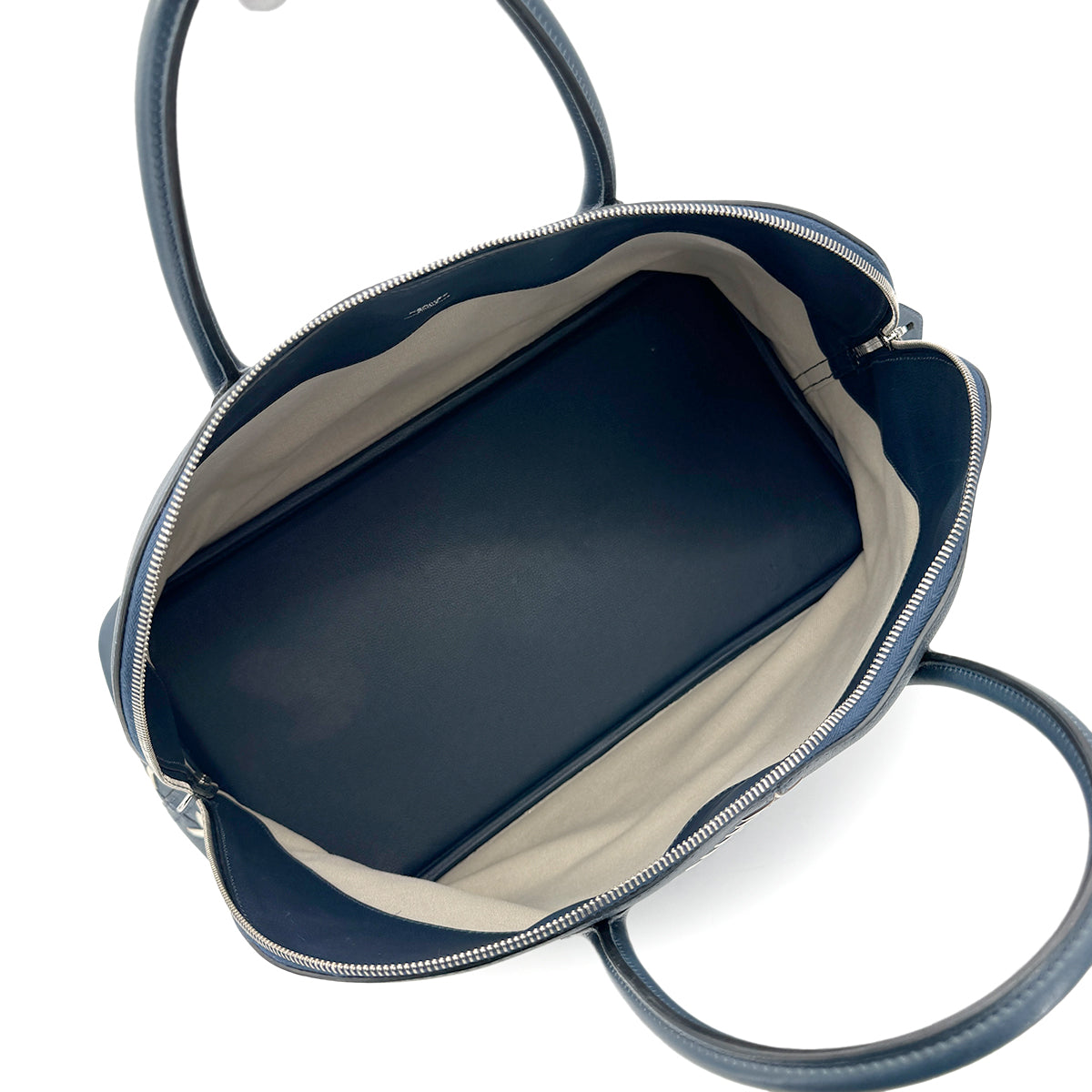 HERMES BOLIDE 1923 BASEBALL 45 BLUE DE MALTE EVERCOLOR HAND BAG C 90268816