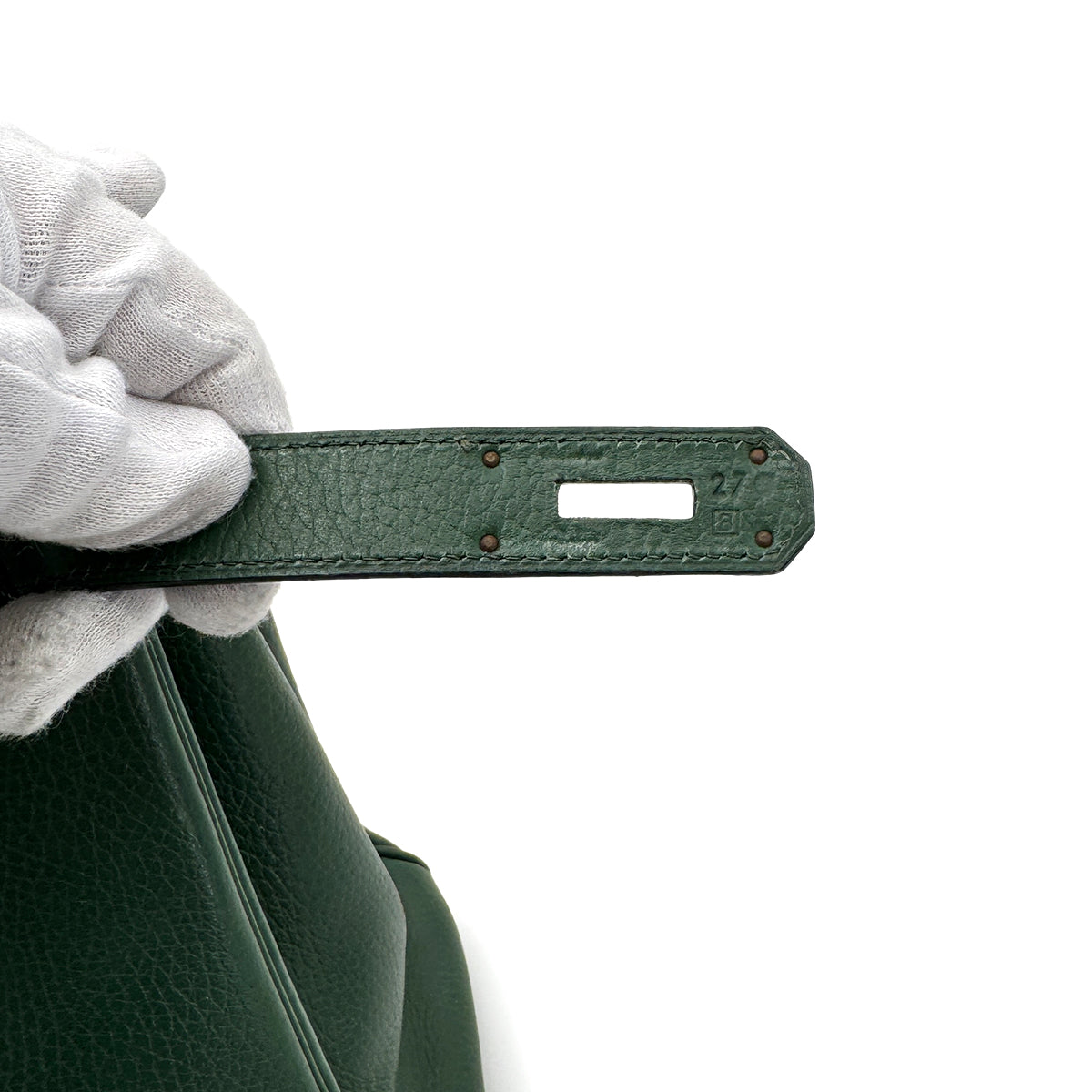 HERMES KELLY 40 RETOURNE GREEN ARDENNES HAND BAG □B GHW 90268830