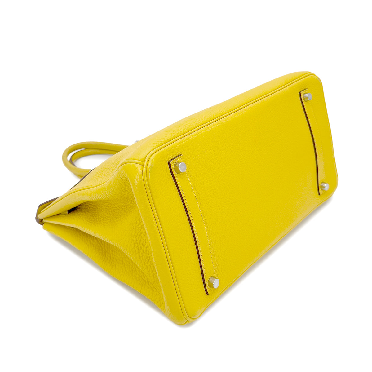 HERMES BIRKIN 35 JAUNE TAURILLON CLEMENCE HAND BAG □M SHW 90268831