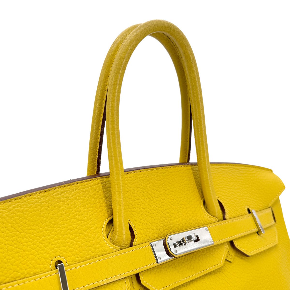 HERMES BIRKIN 35 JAUNE TAURILLON CLEMENCE HAND BAG □M SHW 90268831