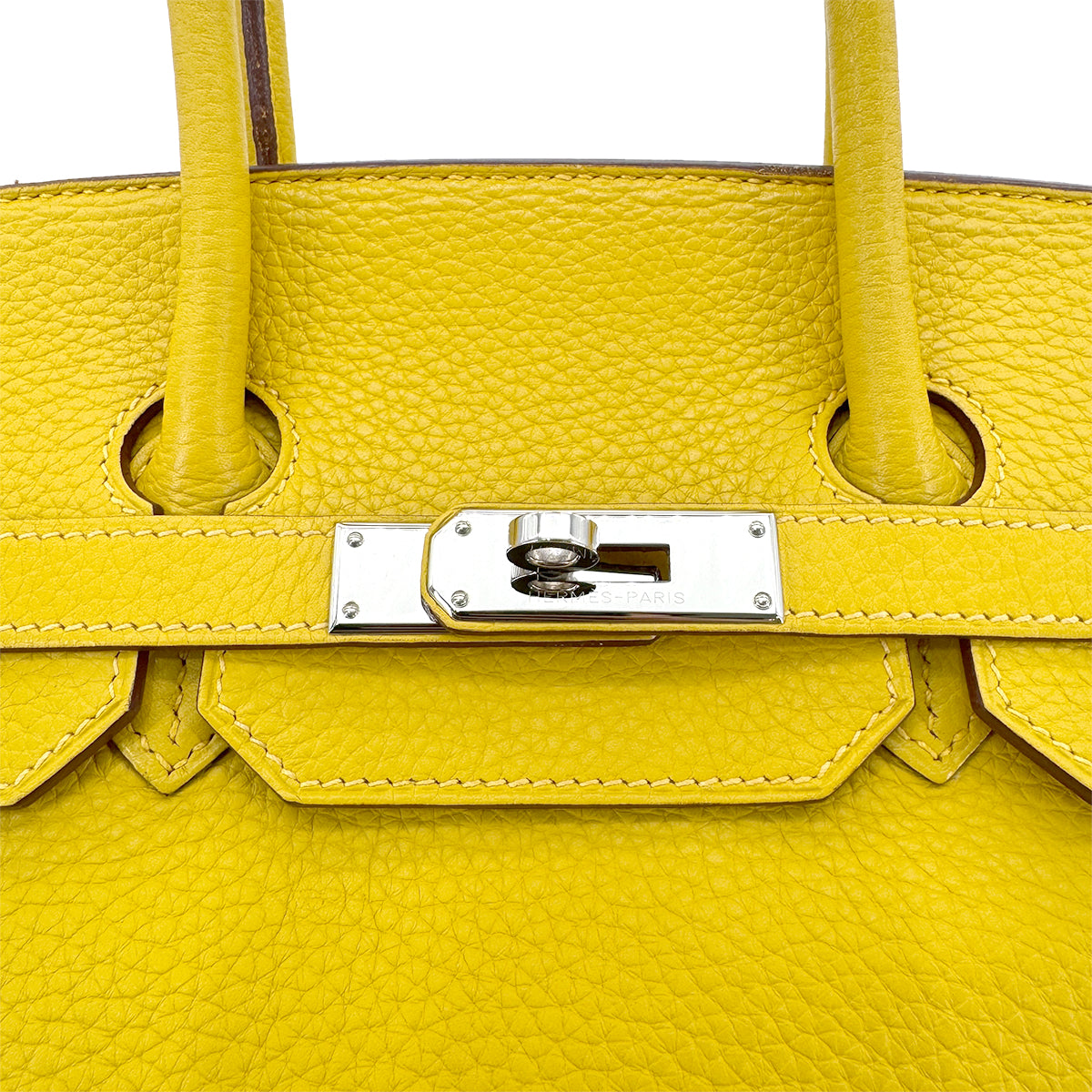 HERMES BIRKIN 35 JAUNE TAURILLON CLEMENCE HAND BAG □M SHW 90268831