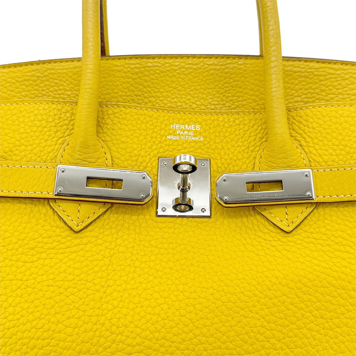 HERMES BIRKIN 35 JAUNE TAURILLON CLEMENCE HAND BAG □M SHW 90268831