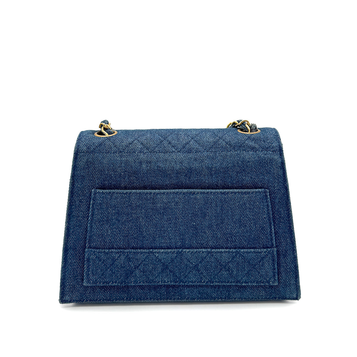 CHANEL VINTAGE MATELASSE SHOULDER BAG BLUE DENIM 90268835