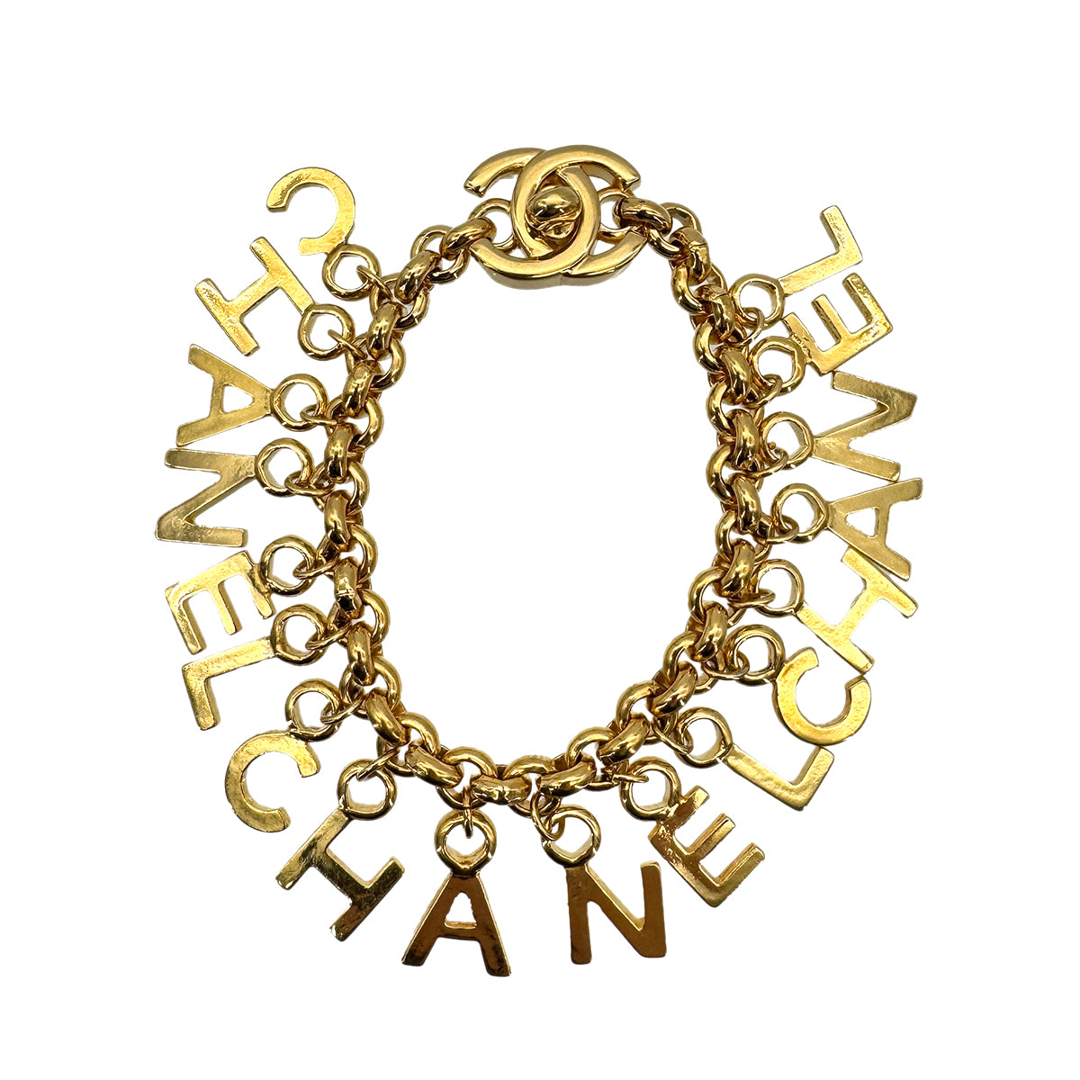 CHANEL VINTAGE BRACELET TURN ROCK LOGO ACCESLOGO 96P 90268851