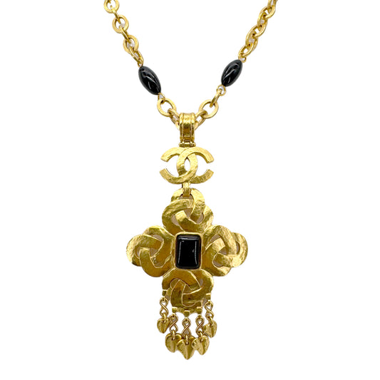 CHANEL VINTAGE NECKLACE GRIPOIX COCOMARK ACCESSORY 95P 90268856