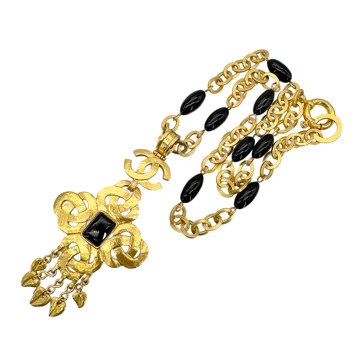 CHANEL VINTAGE NECKLACE GRIPOIX COCOMARK ACCESSORY 95P 90268856