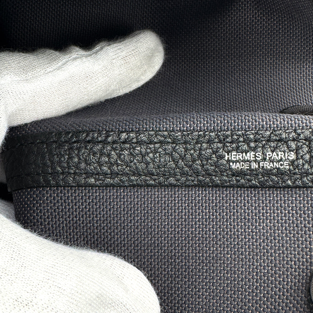 HERMES GARDEN PARTY TPM TOTE BAG ARDOISE TOILE H NEGONDA X 90268900