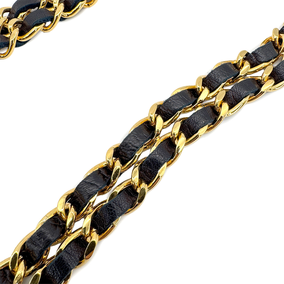 CHANEL VINTAGE CHAIN BELT LEATHER COCOMARK ACCESSORY 90268919