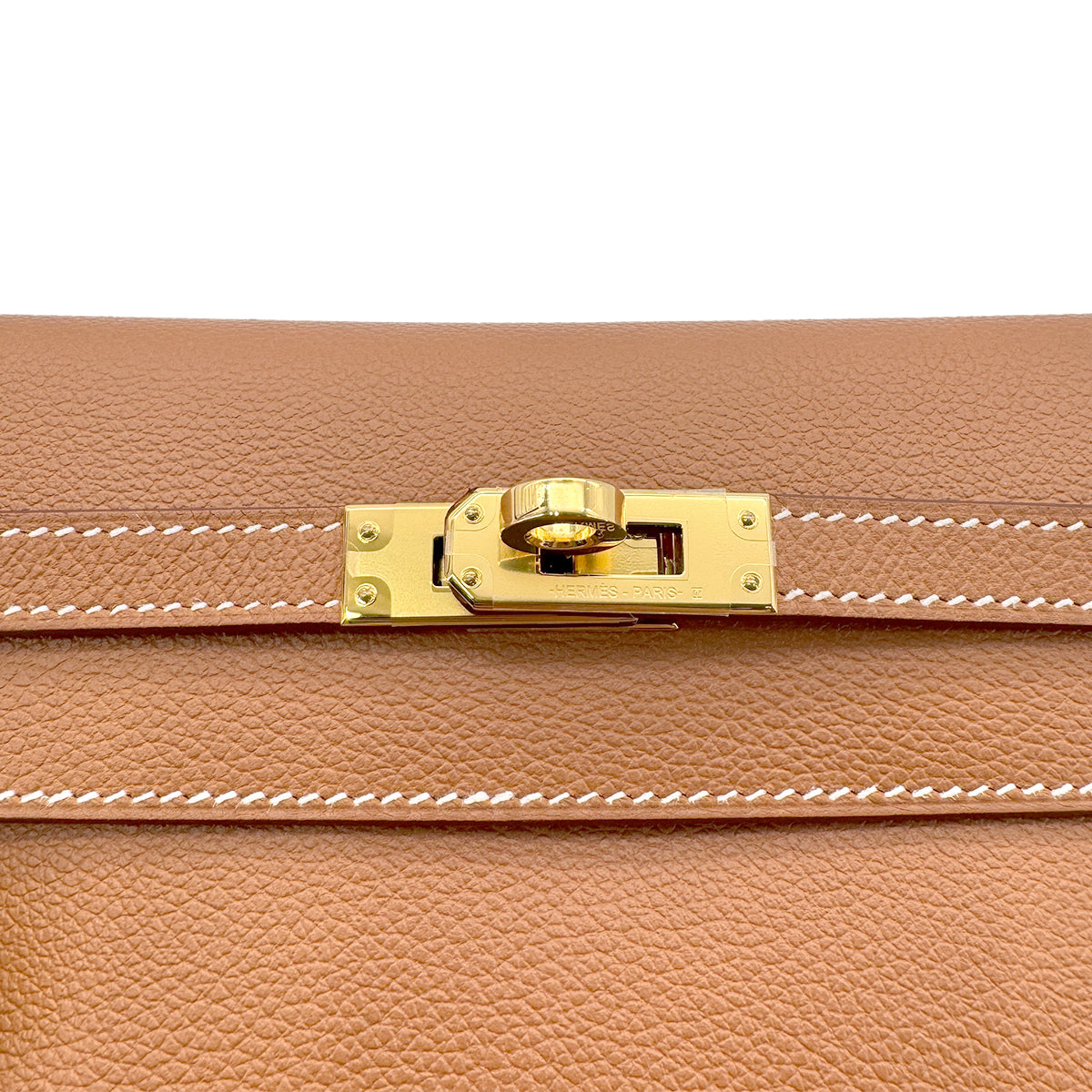 HERMES KELLY DANCE GOLD EVERCOLOR SHOULDER BAG Y GHW 90269029