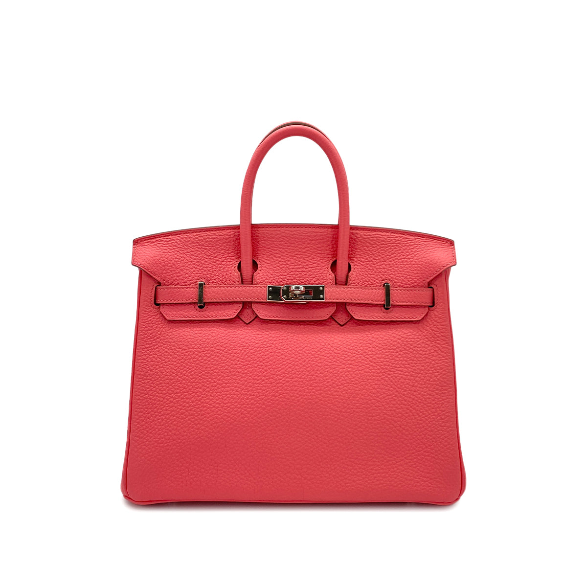 HERMES BIRKIN 25 ROSE LIPSTICK TOGO HAND BAG □Q SHW 90269037