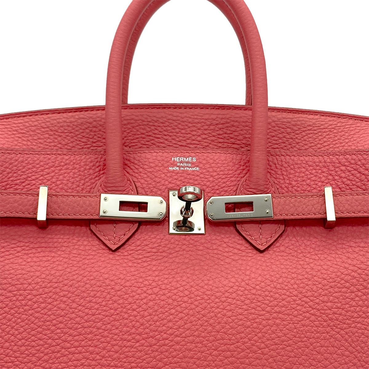 HERMES BIRKIN 25 ROSE LIPSTICK TOGO HAND BAG □Q SHW 90269037