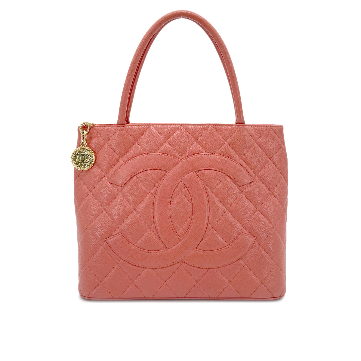 CHANEL VINTAGE MEDALLION TOTE BAG PINK CAVIAR SKIN 90269167