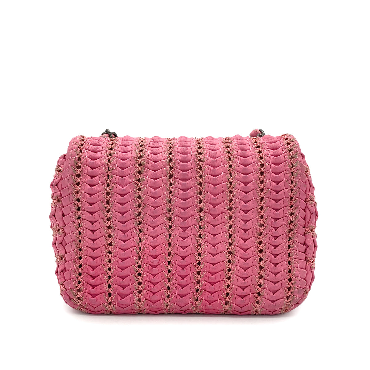 CHANEL MINI CHAIN SHOULDER BAG PINK LEATHER 90269173