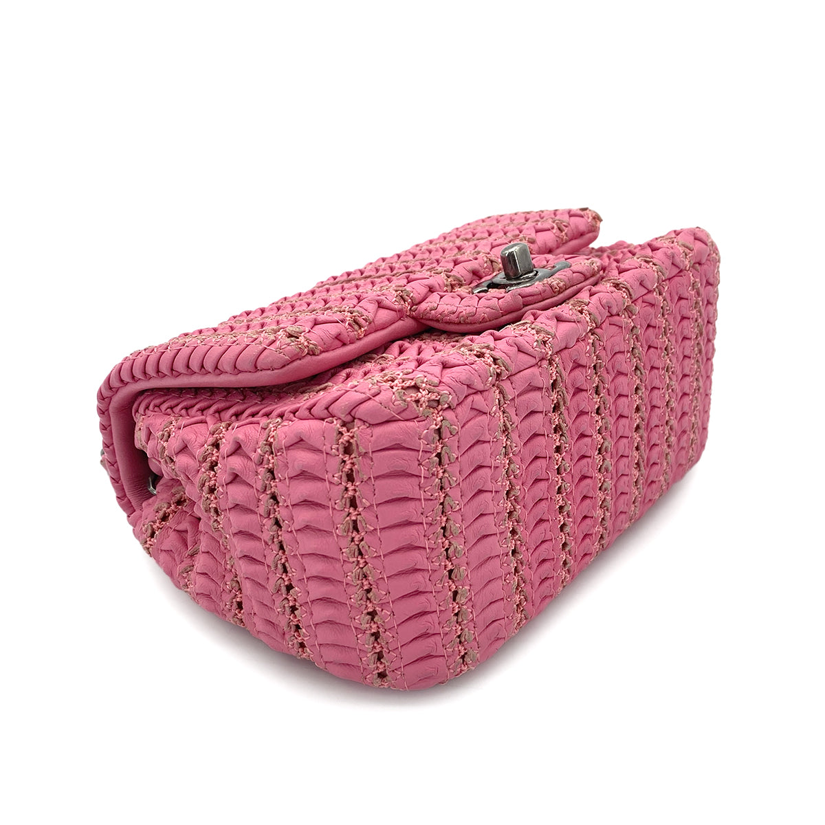 CHANEL MINI CHAIN SHOULDER BAG PINK LEATHER 90269173