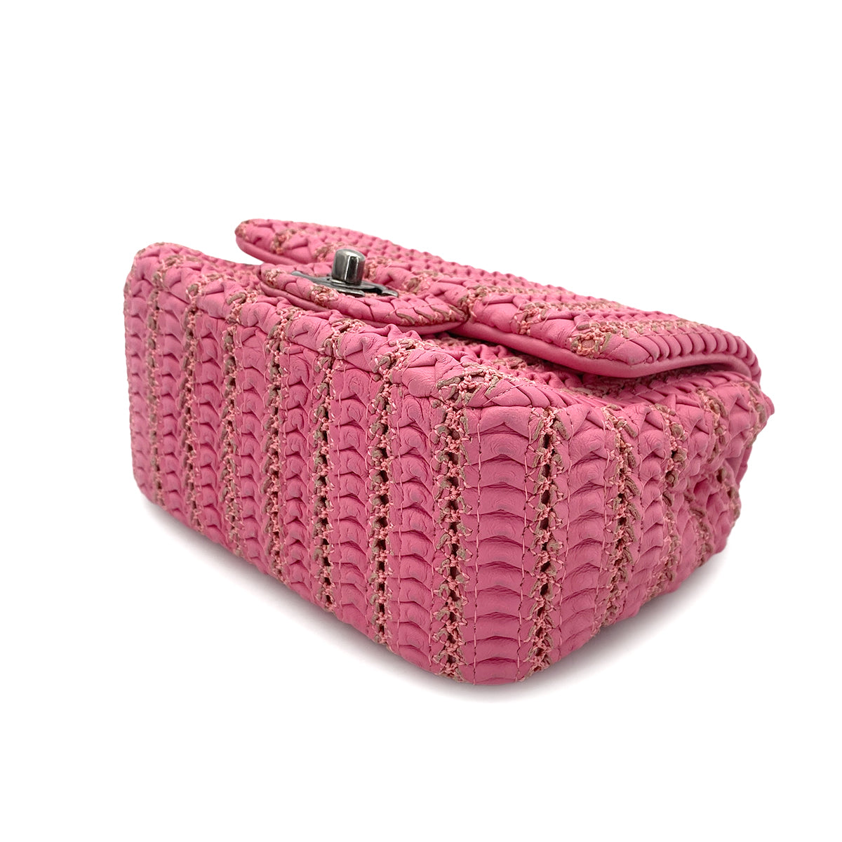 CHANEL MINI CHAIN SHOULDER BAG PINK LEATHER 90269173