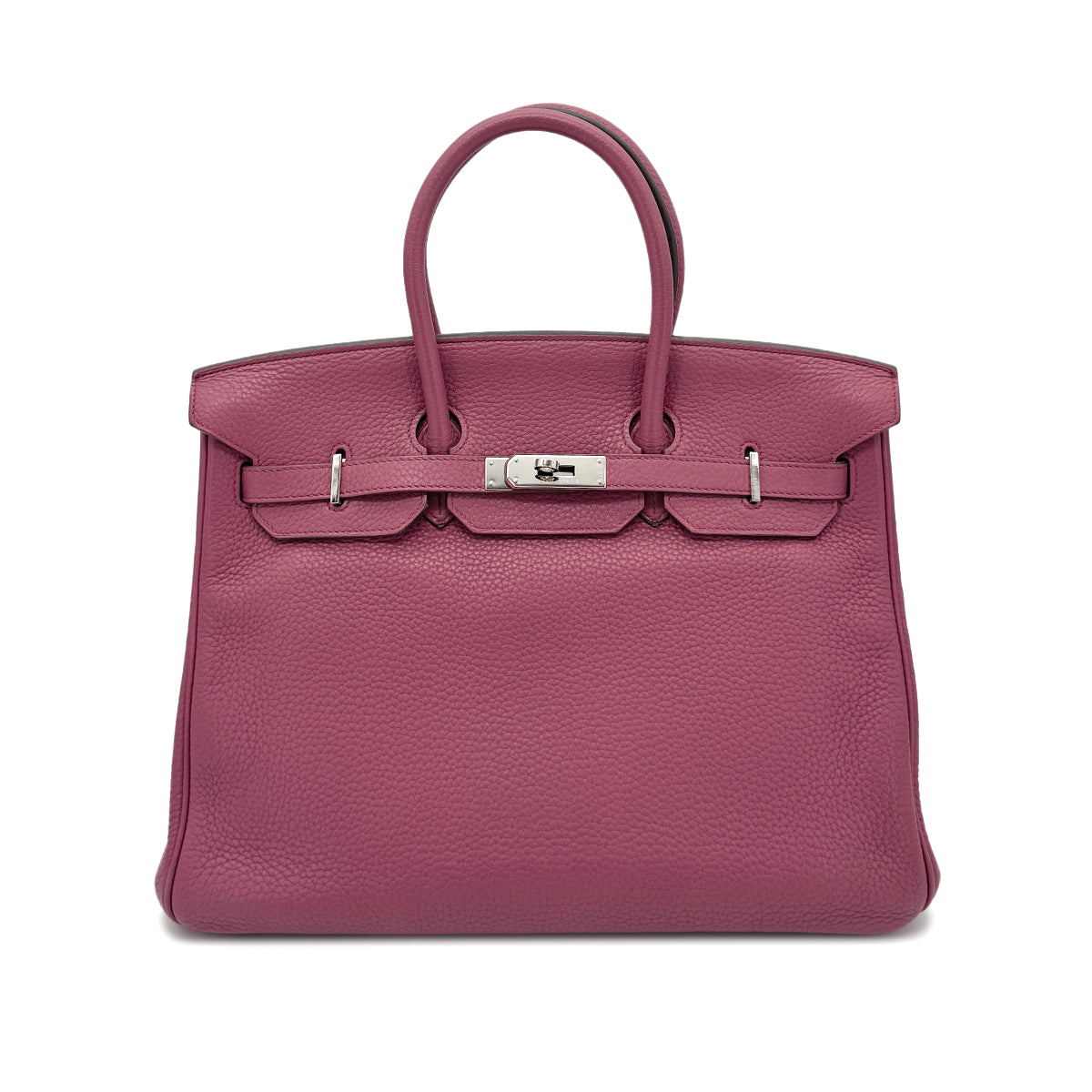 HERMES BIRKIN 35 BOIS DE ROSE TAURILLON CLEMENCE HAND BAG □O SHW 90269174