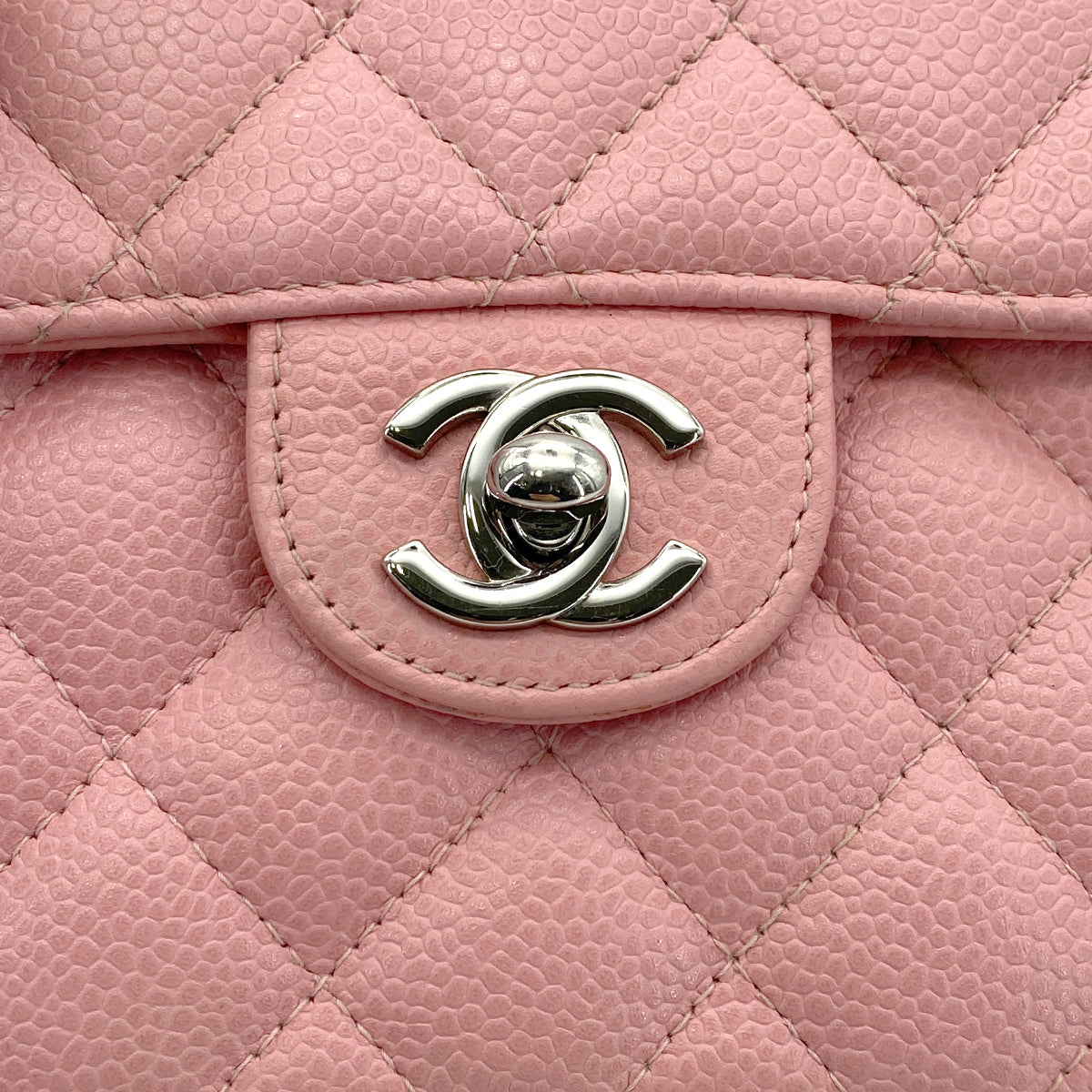 CHANEL VINTAGE MINI SQUARE 17 CHAIN SHOULDER BAG PINK CAVIAR SKIN 90269184