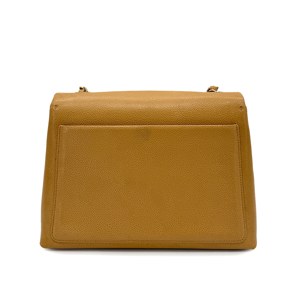 CHANEL VINTAGE CHAIN SHOULDER BAG BEIGE CAVIAR SKIN 90269239