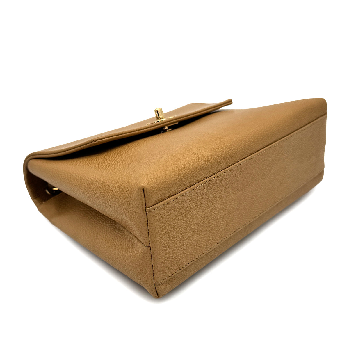 CHANEL VINTAGE CHAIN SHOULDER BAG BEIGE CAVIAR SKIN 90269239