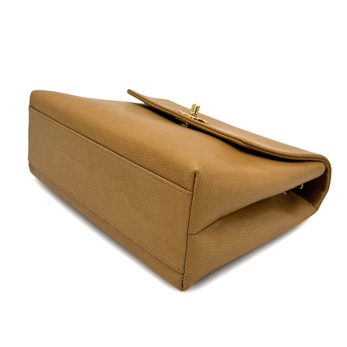 CHANEL VINTAGE CHAIN SHOULDER BAG BEIGE CAVIAR SKIN 90269239