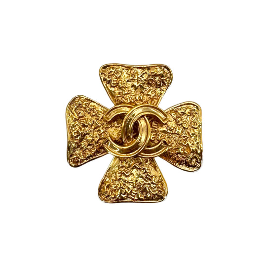 CHANEL VINTAGE COCOMARK LOGO CLOVER BROOCH ACCESSORY 95A 90269245