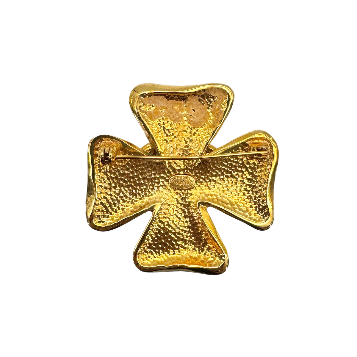 CHANEL VINTAGE COCOMARK LOGO CLOVER BROOCH ACCESSORY 95A 90269245