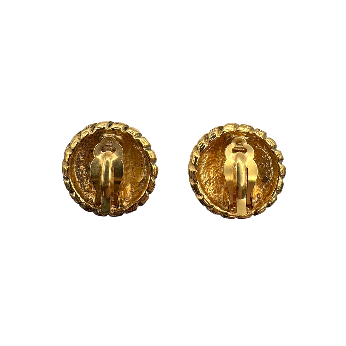 CHANEL VINTAGE EARRINGS ROUND COCOMARK ACCESSORY 90269249