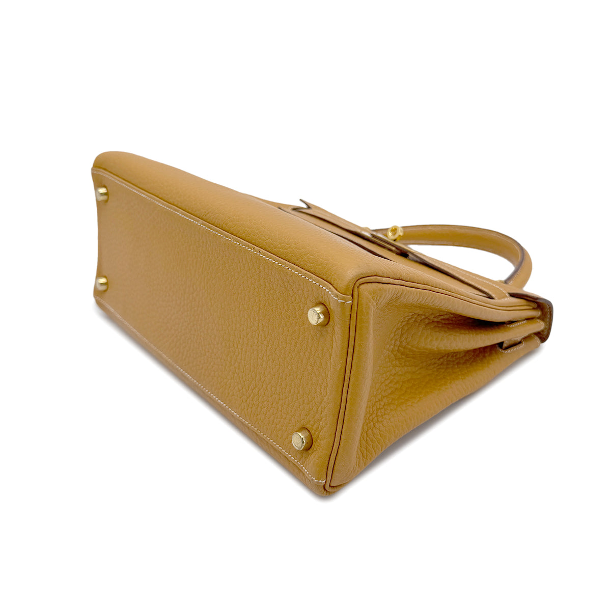 HERMES KELLY 28 RETOURNE NATURAL ARDENNES HAND SHOULDER BAG 〇W GHW 90269585