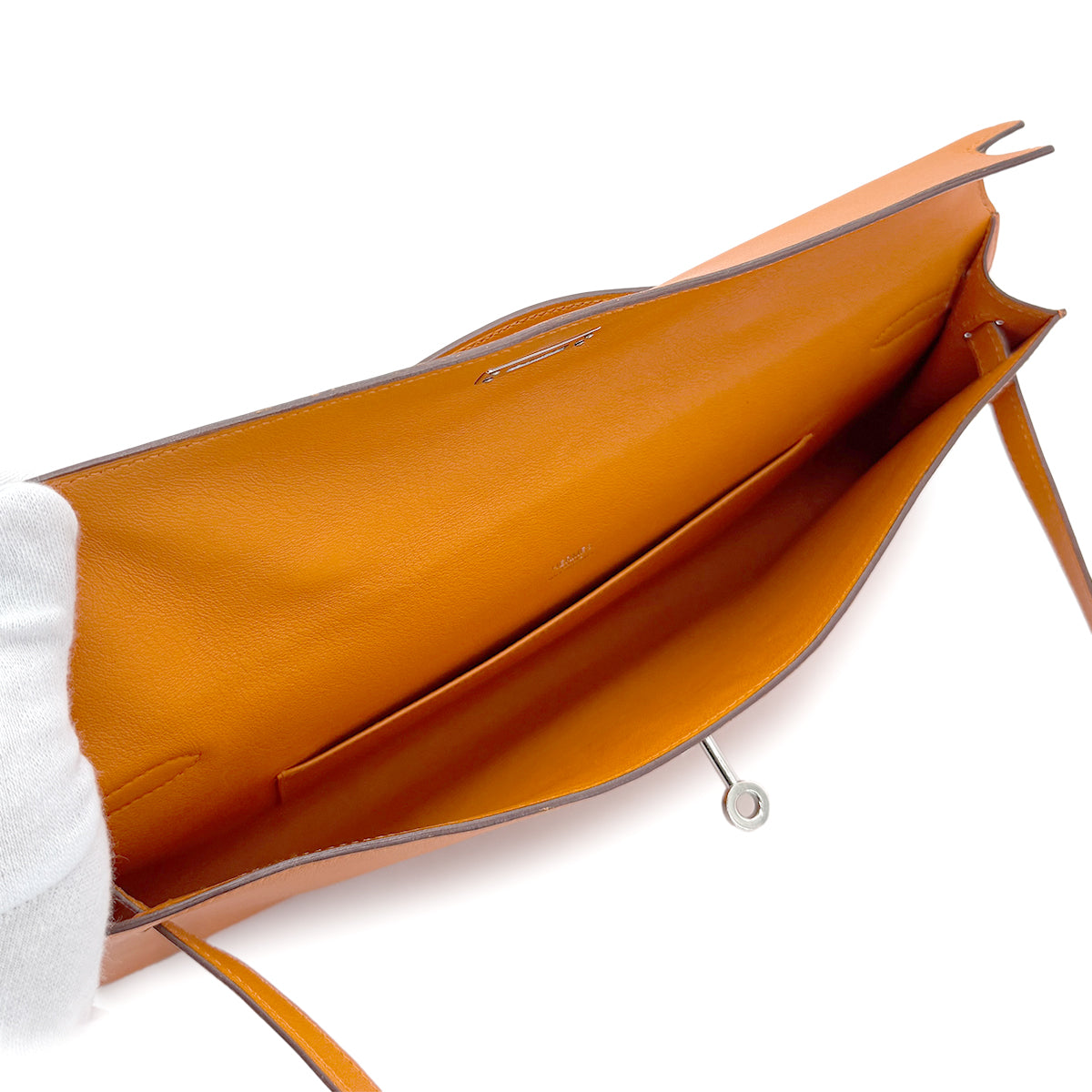 HERMES KELLY CUT ORANGE EVERCOLOR HAND BAG □K SHW 90269588