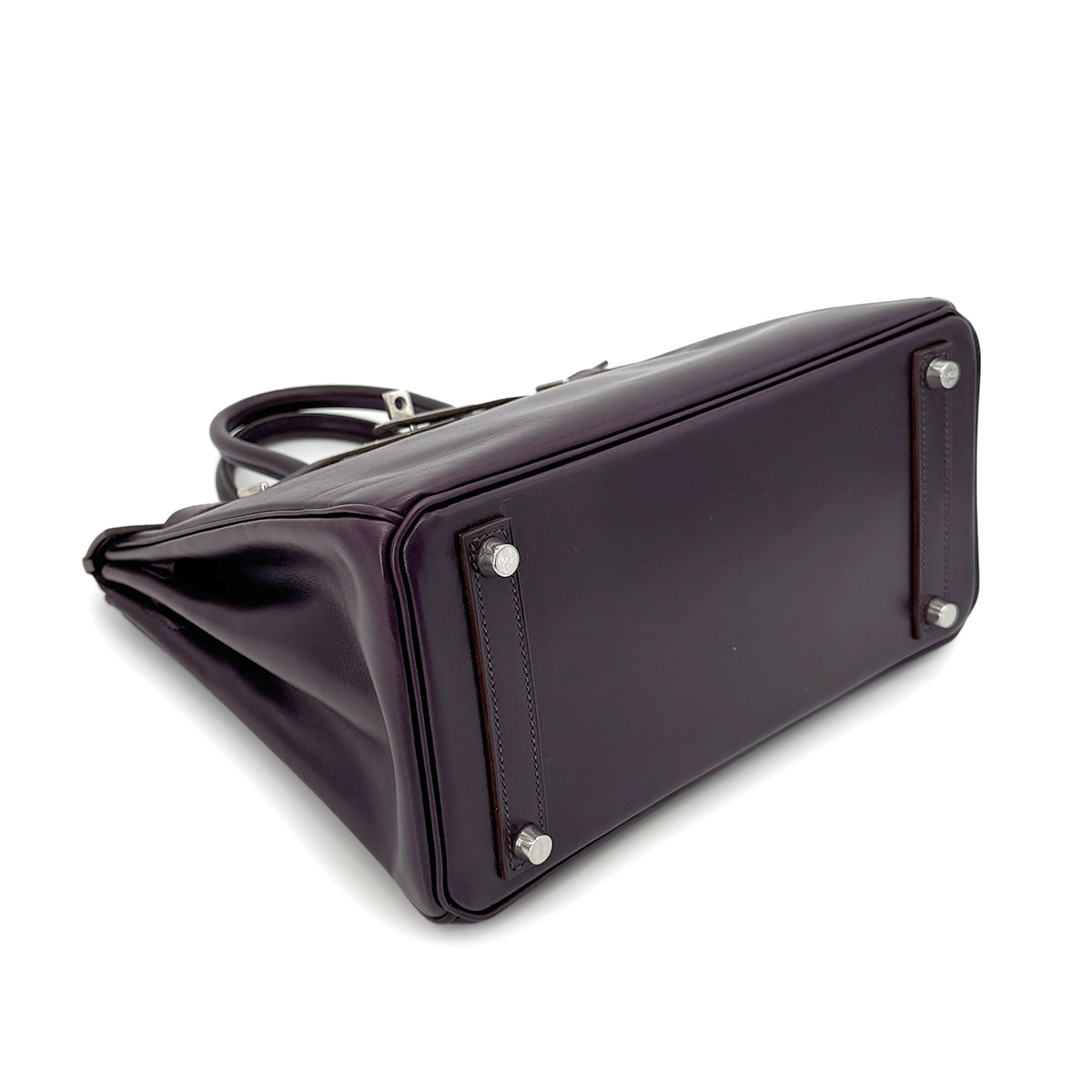 HERMES HAUT A COURROIES 28 CASSIS BOX CALF HAND BAG ▢L SHW 90269591