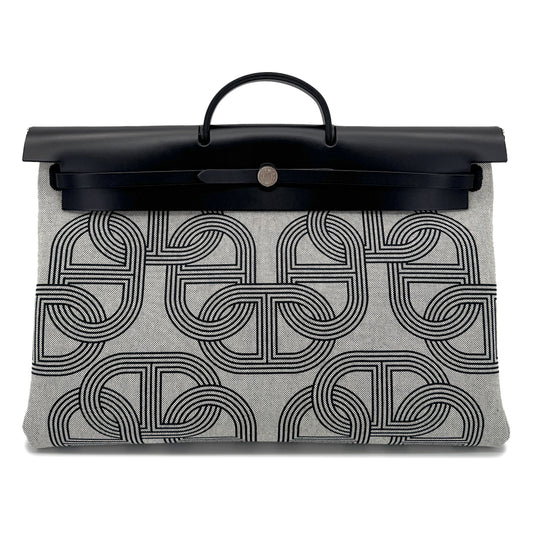 HERMES HER BAG ZIP 50 CIRCUIT 24 FAUBOURG TOILE H TOTE SHOULDER BAG U 90269593