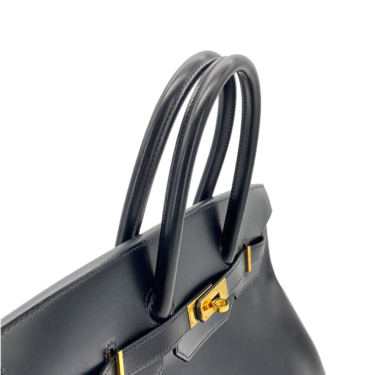 HERMES BIRKIN 35 BLACK BOX CALF HAND BAG □C GHW 90269598