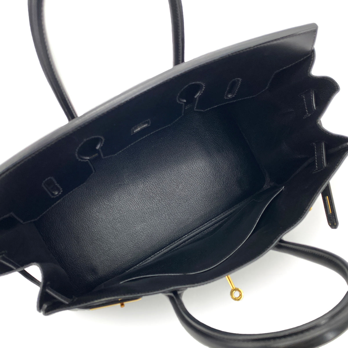 HERMES BIRKIN 35 BLACK BOX CALF HAND BAG □C GHW 90269598