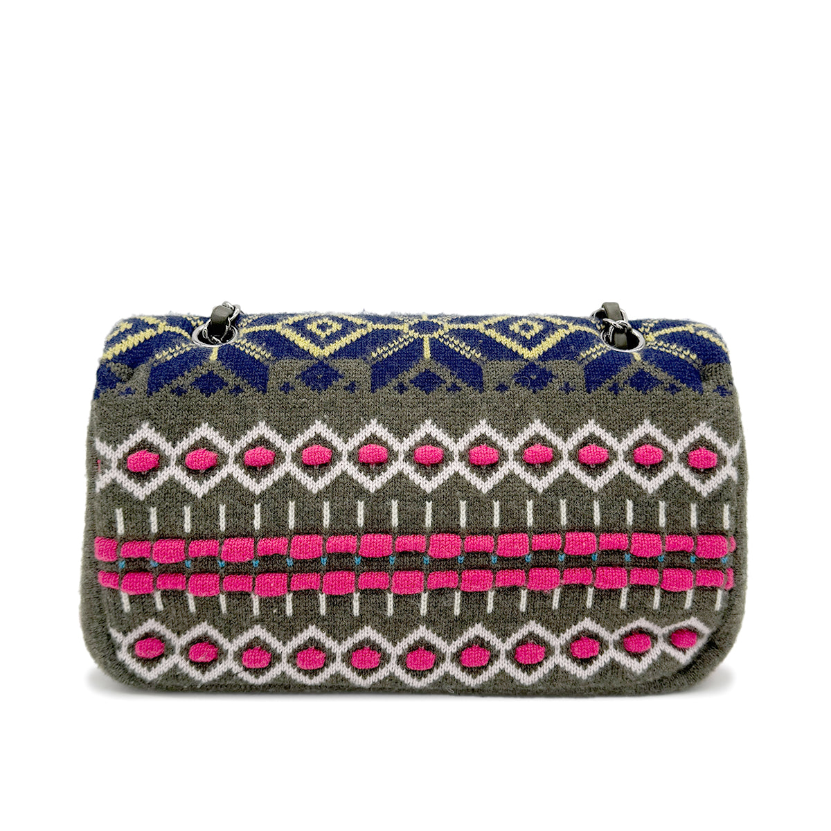 CHANEL CHAIN SHOULDER BAG MULTICOLOR KNIT 90269623