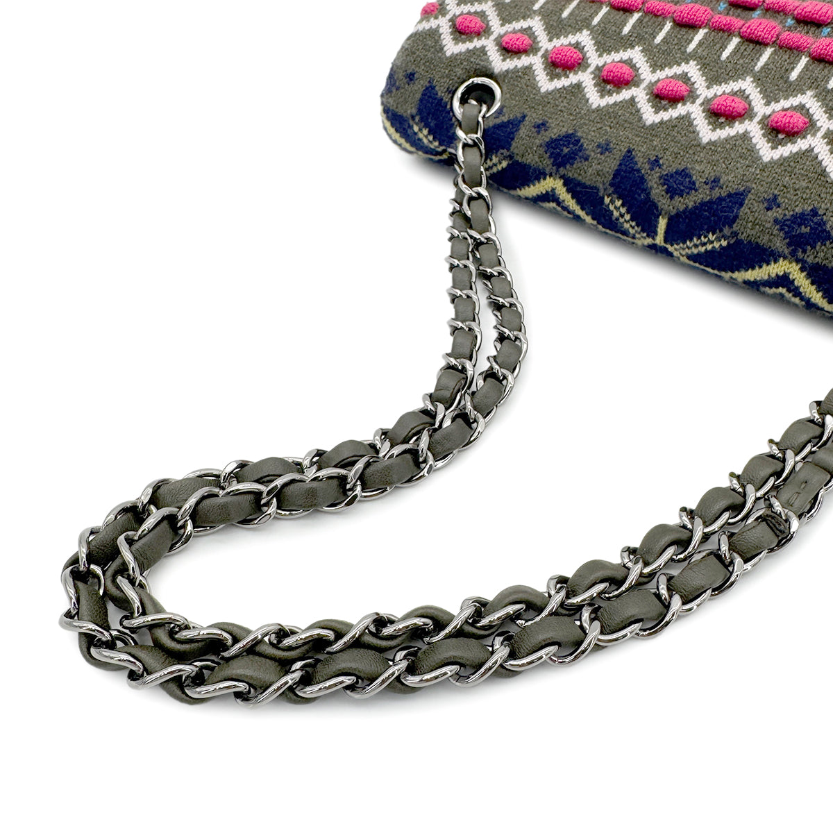 CHANEL CHAIN SHOULDER BAG MULTICOLOR KNIT 90269623