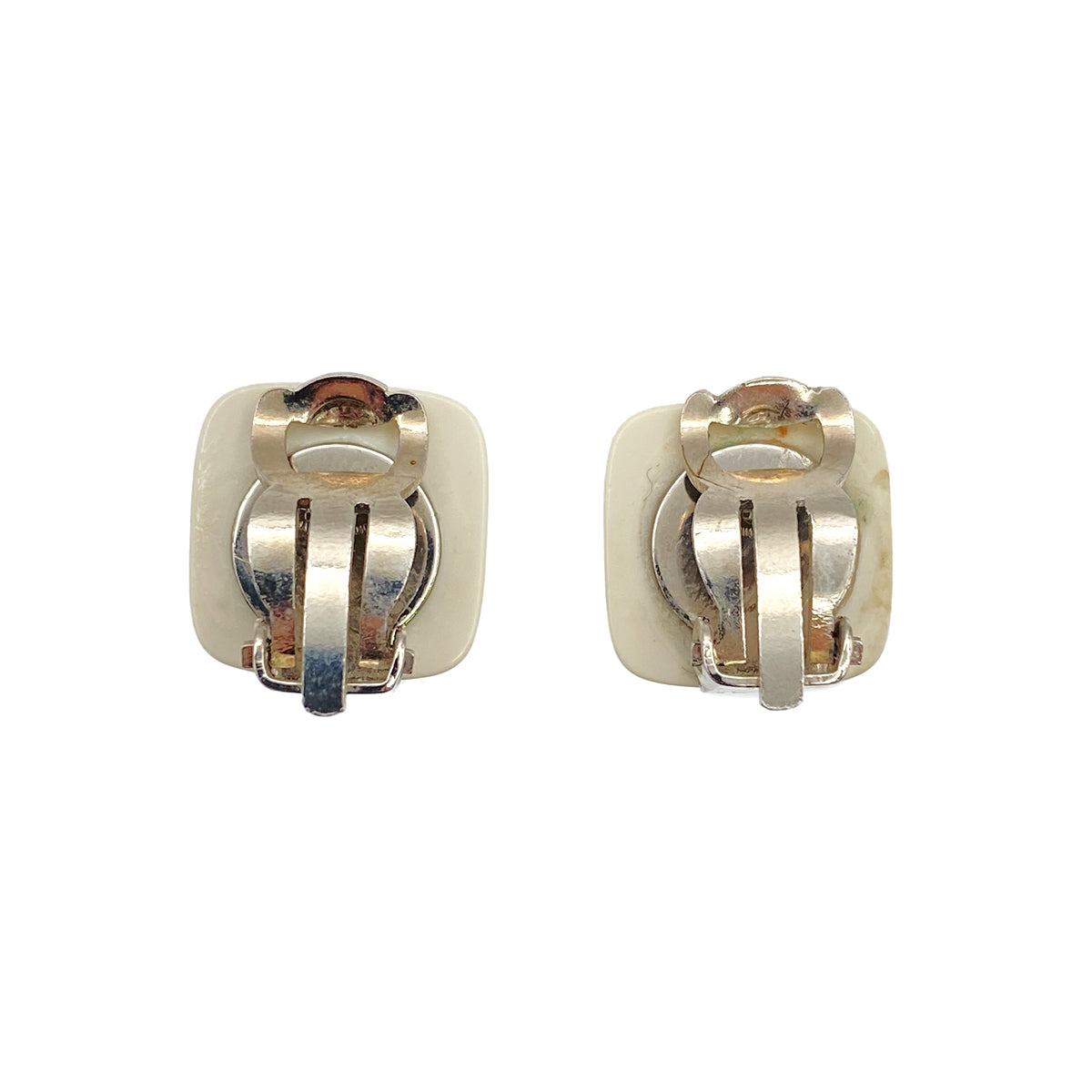 CHANEL VINTAGE EARRINGS COCOMARK WHITE OOT 90269631