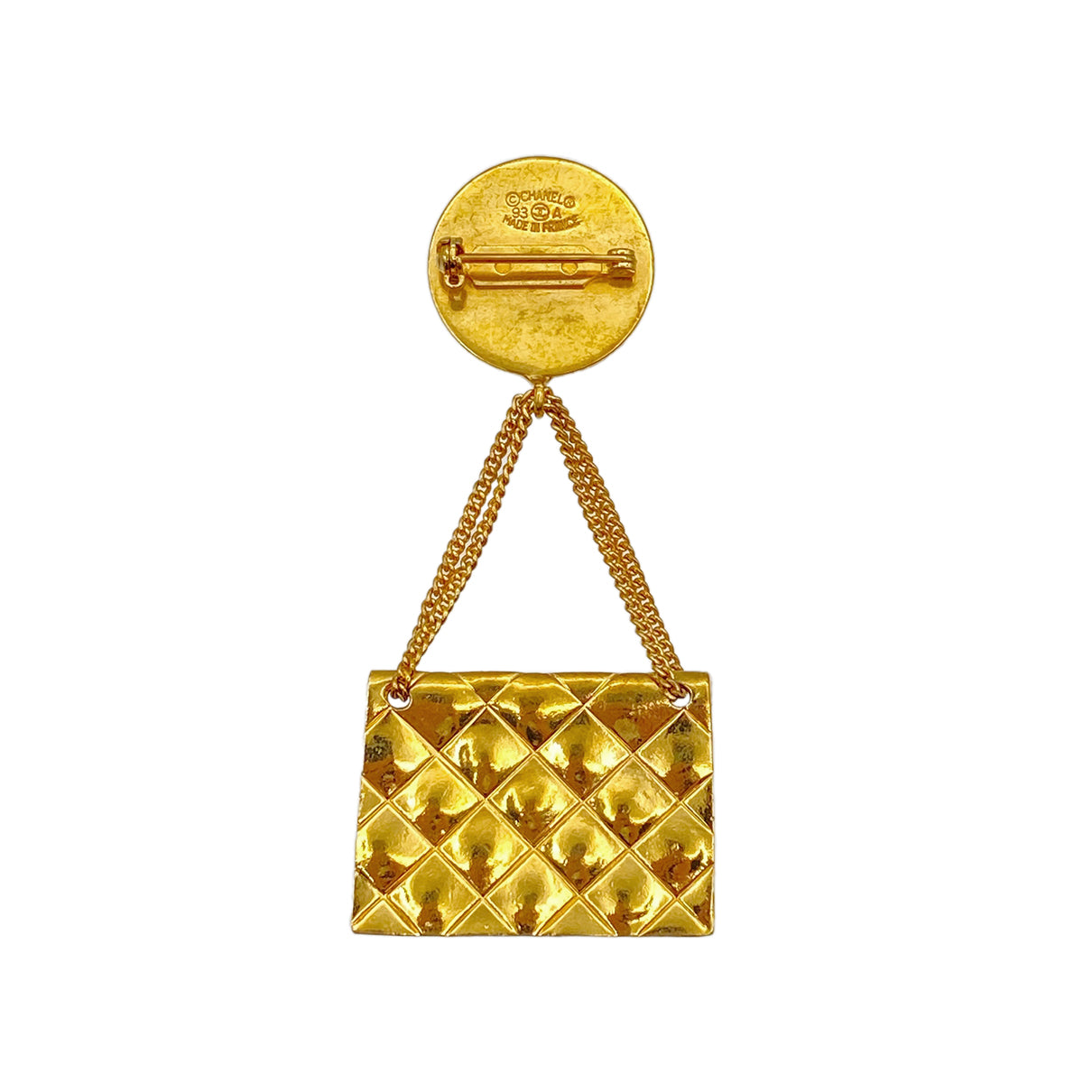 CHANEL VINTAGE MATELASSE COCOMARK BROOCH ACCESSORY 93A 90269632